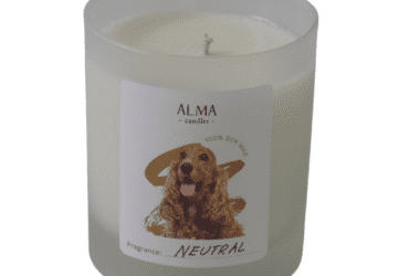 Soy candles, unscented, decorative, with animal images